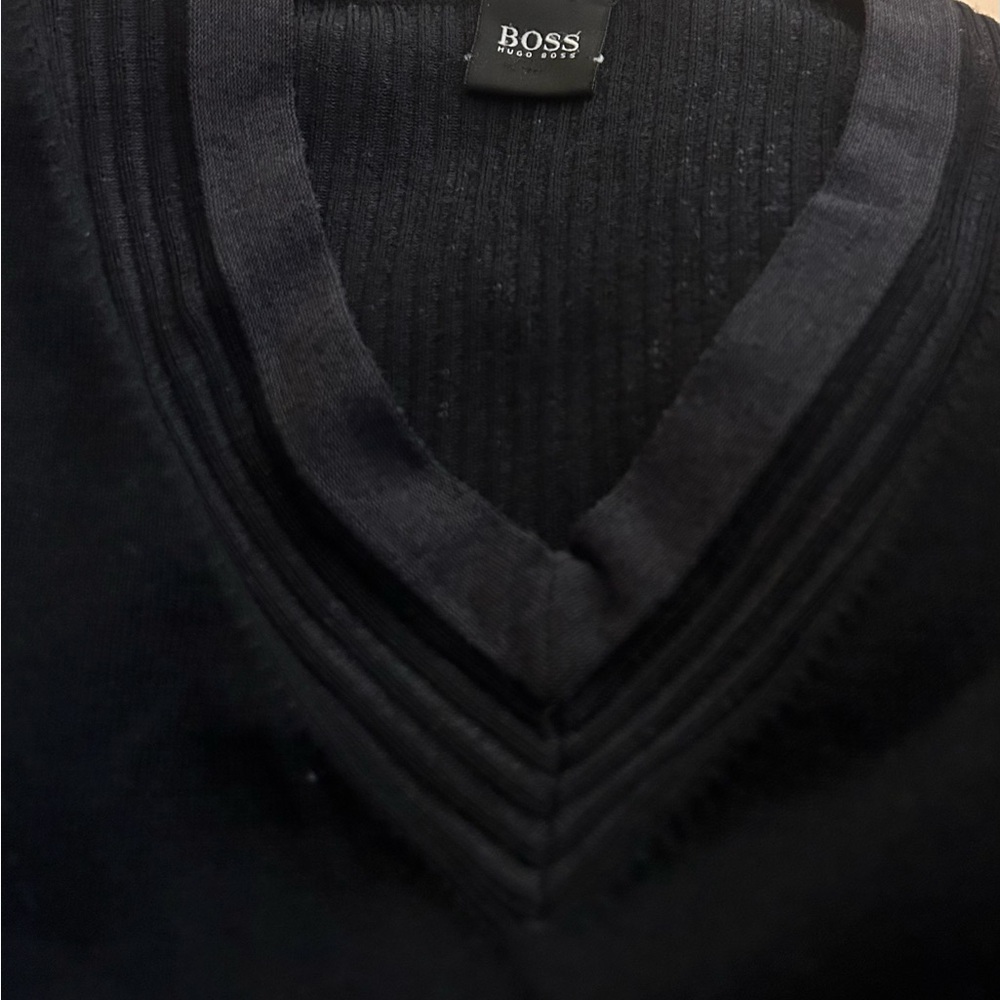 Boss V-Neck Black Sweater